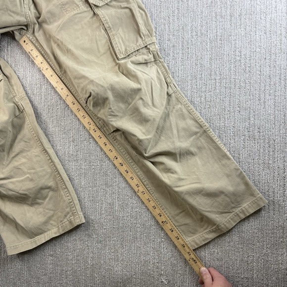 VTG Polo Jeans Co Ralph Lauren Cargo Pants Mens 38x34 Khaki Military Surplus - Picture 11 of 13